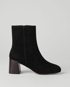 Make tracks with our wear-everywhere Chelsea booties, crafted in rich suede. Round toe. Padded footbed for complete comfort. 1 1/4" heel.,Imported:Imported,Fabrication:Suede Chelsea Flat Suede Bootie by Ann Taylor Size regular - 7 Black Women's Flat, Booties, Footwear, Suede Womens Black Flats, Flat Booties, Suede Booties, We Wear, Bootie, Ann Taylor, Chelsea, Size 6, Heels