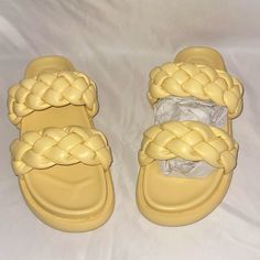 Macciato Butter Yellow Sandals With Dust Bags Yellow Sandals Outfit, Yellow Sandals, Butter Yellow, Light Yellow, Women's Sandals, Women's Shoes Sandals, Womens Sandals, Shoes Sandals, Dust Bag