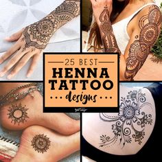 henna tattoo designs that are easy to do and very attractive for the body, hands or feet