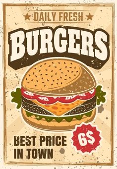 a burger sign with the words best price in town and an image of a hamburger on it