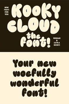 two different font styles with the words rock'n'loud and the word, you're not really wonderful font