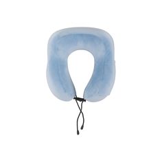 an inflatable neck pillow with a cord attached to it on a white background