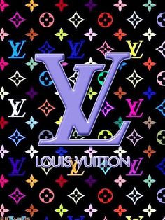 the louis vuitton logo is surrounded by multicolored stars