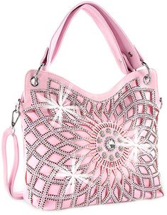 PRICES MAY VARY. Synthetic Leather Imported Glamour looking handbag decorated with little mirror and rhinestone in star bursting shape. Removable handle and extra shoulder strap make transforming this elegant shoulder handbag into a cross body bag is so easy. Please note color may vary from the online image due to photography lighting and monitor color settings. Bling Purses, Kavu Rope Bag, Soft Leather Tote, Waterproof Tote, Vera Bradley Tote, Rope Bag, Overnight Bags, Pretty Bags, Makeup Bags