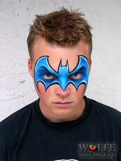 Batman Face Paint, Superhero Face Painting, Face Painting Tutorials, Body Image Art, Cool Face, Boy Face