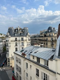 the roofs of several buildings in paris