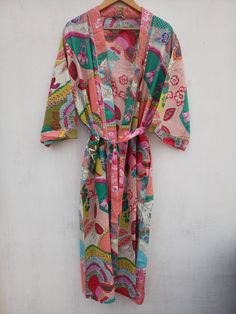 Clothing Haul, Printed Robe, Cotton Kimono, Indian Cotton, Night Wear, Dressing Gown, Chair Pads, Swim Wear, Dream Clothes