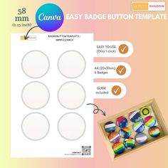 the instructions for how to make candy buttons