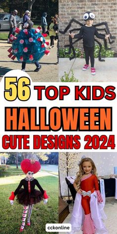 the top kids'halloween costumes are featured in this collage