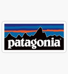 patagonia logo with mountains in the background