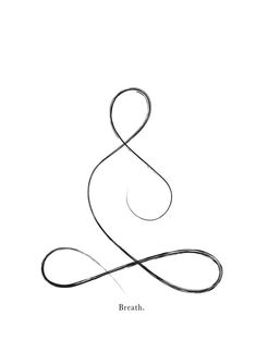 a black and white drawing of the letter b with an artistic twist in it's center