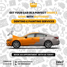 an advertisement for a car detailing service