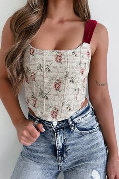 Crop Top Styles, Flying Monkey Jeans, Cropped Tops, Large Dress, Clothing Inspiration, Jeans Size Chart, Small Dress, Gold Hoop, Floral Printed