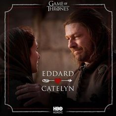 the poster for game of thrones featuring eddard catleyn and jon armita