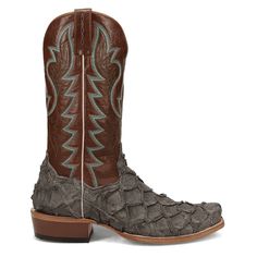 Dan Post's Riggs exotic boot is crafted with a distinctive touch, this cowboy boot showcases a unique and exotic fish foot material, creating a textured and visually striking pattern. Removable soft strike orthotic, leather outsole and cutter heel and toe. Size: 11.5.  Color: Brown.  Gender: male.  Age Group: adult.  Pattern: embroidered. Cowboy Casual, Holiday Slippers, City Sneakers, Dan Post Boots, Dan Post, Boot Companies, Platform Clogs, Exotic Fish, Boots Mens