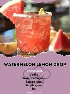 the watermelon lemon drop cocktail recipe