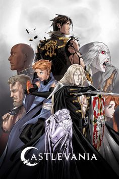 an image of the cover to castlevaniia, with many different characters in it