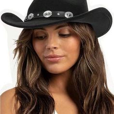 Brand New! - Black - Cow Girl - High Quality - Western Item Takes 4-7 Business Days To Ship Questions? Leave A Comment Below! Country Style Hat Bands For Winter, Casual Black Felt Hat For Party, Black Casual Felt Hat For Party, Casual Felt Hat For Spring Rodeo, Casual Felt Hat For Rodeo In Spring, Casual Felt Hat For Rodeo, Trendy Felt Hat For Country Events, Casual Felt Hat For Country Events, Trendy Black Hat For Country Events