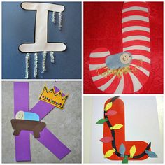 four different types of crafts for children to make