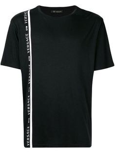 Versace Gym Stripe T-shirt - Farfetch Tshirt Design Men, Stripe T Shirt, Sports Wear, Simple Shirts, Louis Vuitton Men, Sport Wear, Casual T Shirts, Versace, Shirt Designs