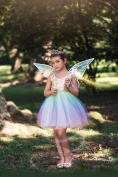 FAIRY DRESS, WINGS & WAND 3PC. SET Fairy Dress Costume, Trish Scully, Fairy Princess Costume, Kiss Costume, Rapunzel Costume, Girls Fall Dresses, Princess Wands, Fairy Halloween Costumes, Toddler Dresses