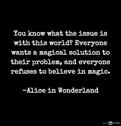 alice wonderland quote on black background