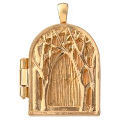 Find the Gold Tree Arch Locket by Bead Landing™ at Michaels. Turn a handcrafted necklace into a treasured keepsake with this lovely locket from Bead Landing. With an arch of trees that opens to reveal a space for a tiny photo or design, this pendant will make a stunning piece on its own or paired with complementary stones and charms on a simple chain. Turn a handcrafted necklace into a treasured keepsake with this lovely locket from Bead Landing. With an arch of trees that opens to reveal a spac Cute Pendant Necklace Charms, Tree Arch, Bead Landing, Simple Chain, Gold Tree, Labradorite Bracelet, Michael Store, Handcrafted Necklace, Opal Jewelry