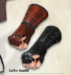 an image of a pair of leather gloves on the ground with text overlaying it