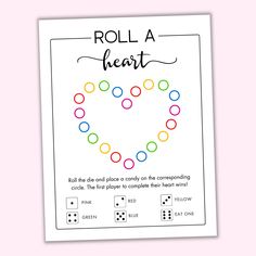 the roll a heart game with four dices