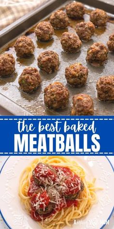 the best baked meatballs recipe with spaghetti and sauce