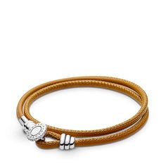 Pandora Double Leather Bracelet Sizes,Pandora Double Clip Leather Bracelet Golden Tan Double Leather Bracelet, Clear CZ  #love #aesthetic #pretty #beauty #coffee #tumblr #nice  https://weheartit.com/entry/330627474 Coffee Tumblr, Golden Tan, Love Aesthetic, Pandora Rings, Silver Logo, Pandora Jewelry, Bracelet Sizes, Rope Bracelet, Leather Bracelet