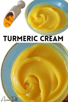 Home Made Anti Aging Cream, Homemade Day Cream Face, Turmeric Face Cream, Tumeric Cream Diy, Diy Day Cream Face, Turmeric Face Cream Diy, Homemade Face Cream For Dry Skin, Turmeric Butter For Skin, Homemade Skin Lightening Cream