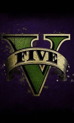 an old style logo with the word five on it