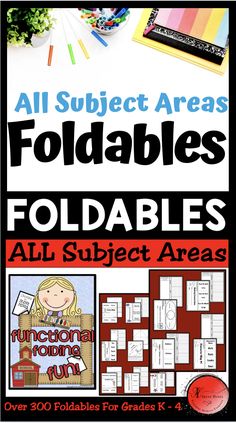 all subject areas foldables and activities for students to use in their homeschool