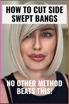 Learn the step-by-step process to achieve perfect side-swept bangs at homeFollow this guide for a professional look with minimal effort. Diy Side Swept Bangs Tutorials, How To Cut Side Bangs Step By Step, Side Swept Bangs Tutorial, How To Cut Side Swept Bangs, Diy Side Swept Bangs, How To Cut Bangs At Home, Cut Side Swept Bangs, Side Swept Bangs Hairstyles, Cut Bangs At Home