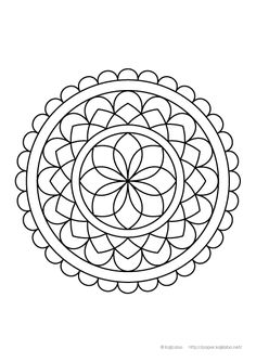 a black and white drawing of a flower in the middle of it's petals