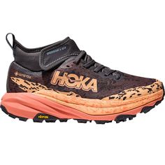 Built with reliable waterproof GORE-TEX membranes  the women's HOKA Speedgoat 6 Mid GTX trail shoes have a lightweight  responsive feel and protective toe rands for charging through the rough stuff. Hoka Speedgoat, Trail Shoes Women, Hiking Boots Women, Mens Shoes Casual Sneakers, Trail Shoes, Hiking Women, Rei Co-op, Shoes Casual, Gore Tex