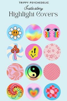 Insta Highlight Cover, Printable Wall Collage, Icon Covers, Trippy Designs, Cd Art, Instagram Graphic, Instagram Ideas Post, Neon Aesthetic