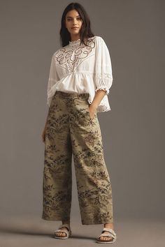 The Izzie Relaxed Pull-On Barrel Pants by Pilcro: Printed Edition Barrel Pants, Polished Casual, Lacy Tops, Pant Trends, Exclusive Dress, New Today, Trendy Clothes For Women, 50 Fashion, Lovely Dresses