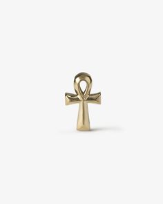 Ankara Threadless End (14K Gold)-Threadless Ends- Gold - - Ask & Embla Gold Ankh Metal Jewelry, Elegant Ankh-shaped Gold Jewelry, Nickel-free Ankh Gold Earrings, Silver Ankh-shaped Pierced Jewelry, Unique Ankh-shaped Brass Jewelry, Ankh Symbol, Forward Helix, Alternative Jewelry, Body Piercing Jewelry