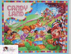 the candy land book is open to reveal its contents