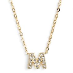 This delicate CZ pavé letter M initial necklace is perfect for every day. Adorable initial necklace featuring in silver and 18k gold finish with CZ stone. Simple, delicate and elegance, perfect to match your outfit for everyday wear or for a special event. Dainty, simple, elegant and sweet design made to keep your loved one near your heart. The perfect gift to celebrate birthday, anniversary, valentine's, Christmas or more.More Details:- Carefully Handmade- Sterling Silver (925)- Cubic Zirconia M Initial Necklace, Letter M Necklace, M Letter Images, Outfit For Everyday, M Initial, Celebrate Birthday, Toxic Love, M Necklace, Alphabet Necklace