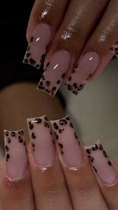 #leoprint Cheetah Acrylic Nails, Brown Acrylic Nails, Hippie Nails, Leopard Nails