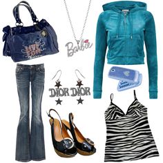 #y2k #2000s #outfits #y2kaesthetic #y2kstyle #mcbling #blue #fashion #barbie Blue Mcbling Outfit, Blue 2000s Outfit, Mcbling Summer Outfits, Mcbling Outfit Ideas, Mcbling School Outfits, 2000s Mcbling Outfits, Y2k Mcbling Outfit, Colorful Y2k Outfits