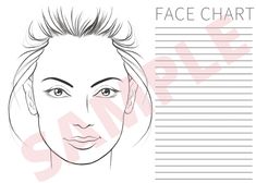 Makeup Face Chart in pdf form which can easily be printed out and used for practice or for clients.  It is recommended that the face chart be printed on card stock for a texture that will grab colors.  Also includes a notes section to write down which products are being used. Two pages.  Single and Double. Blank Face Chart, Blank Face Template Makeup, Eye Makeup Template Face Charts, Make Up Face Chart Blank, Makeup Face Charts Blank Printable, Makeup Face Charts, Makeup Lessons, Face Chart, Beauty Make-up