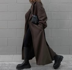 Brown Coat Outfit, Vinter Mode Outfits, Looks Street Style, Brown Coat, Winter Mode, Looks Chic