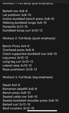 an image of the workout schedule for someone to do on their cell phone or tablet