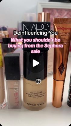 Jessica | Makeup, Skincare & Life on Instagram: "Deinfluencing you - What you shouldnt buy from the Sephora sale #deinfluencing #deinfluenceyou #makeupilove #makeupihate #productsidontrecommend" Deinfluencing You, Sephora Sale, Kiss Makeup, Makeup Skincare, Huda Beauty, Giorgio Armani, Sephora, Kiss