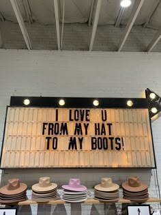 Boutique Decor Western, Western Boutique Aesthetic, Western Aesthetic Style, Western Boutique Names Ideas, Hat Bar At Wedding, Hat Store Display, Western Boutique Store Front Ideas, Cowboy Aesthetic Decor, Western Coffee Shop Aesthetic