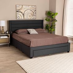 the bed is made up and ready for someone to use it in their home or office